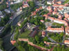Chebský hrad - letecký snímek hradu a pevnosti