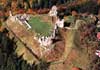 Hrad Lichnice - letecký pohled na zříceninu hradu