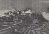 Hrad Lichnice - celkový pohled na hrad na rytině z roku 1841 dle kresby F. A. Hebera