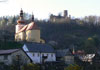 Hrad Svojanov - pohled na Svojanov z podhradí, od východu