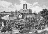 Hrad Svojanov - hrad na rytině v polovině 19. století dle kresby B. Kutiny