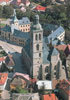 Kutná Hora (Vlašský dvůr) - letecký pohled na Vlašský dvůr a kostel svatého Jakuba