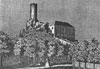 Zámek Skalka - hrad a zámek na rytině P. Röhricha dle kresby F. A. Hebera z roku 1840