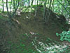 Liškův hrad - těleso v čele hradu na severní straně